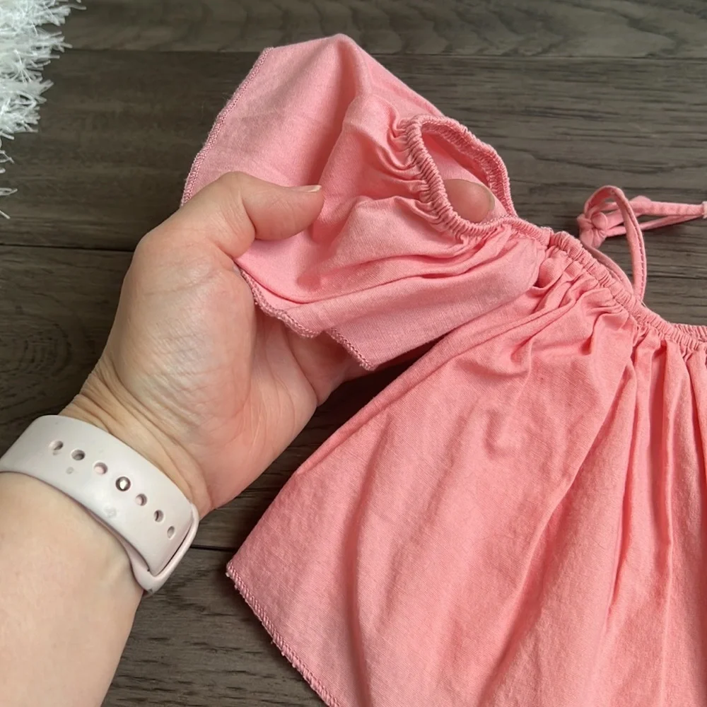 jay vee kids off shoulder crop top and flare miniskirt